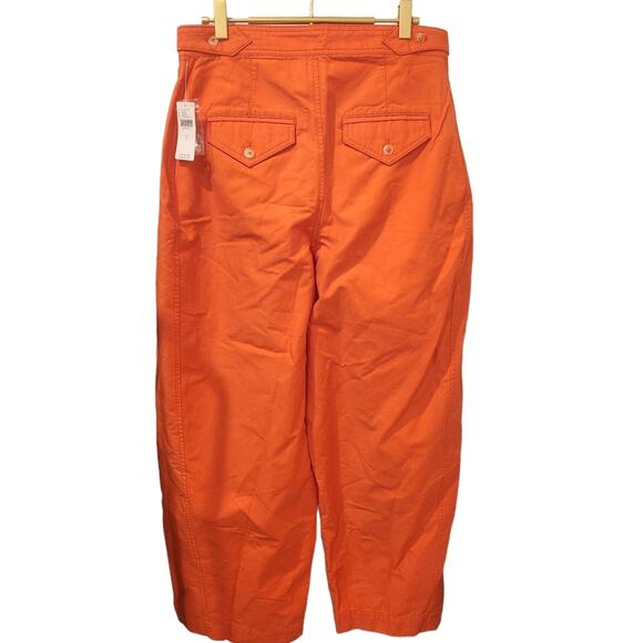 Anthropologie Orange Utility Barrel trousers Size 6 - Picture 2 of 5